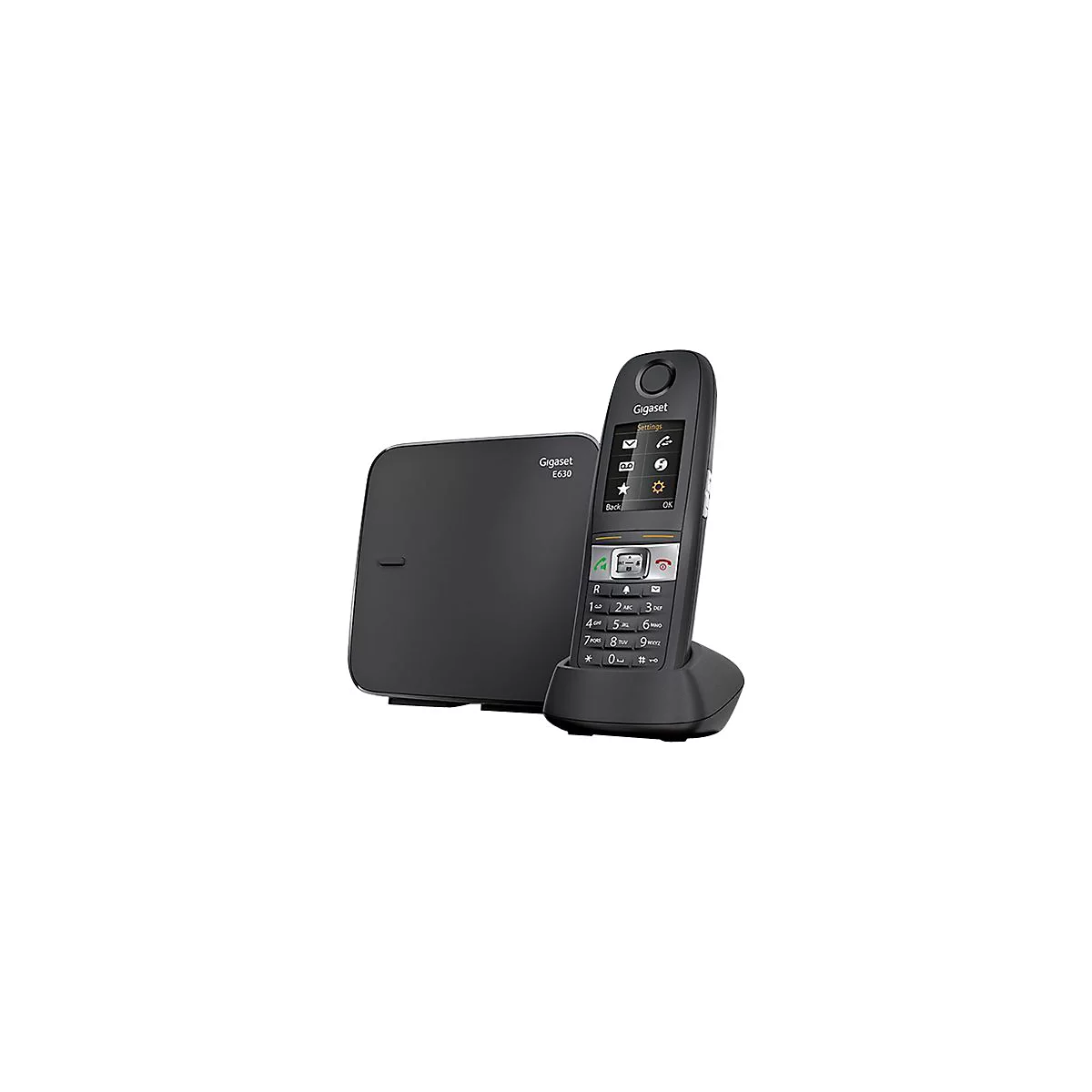 Gigaset E630 - Schnurlostelefon mit Rufnummernanzeige - DECTGAP - Schwarz