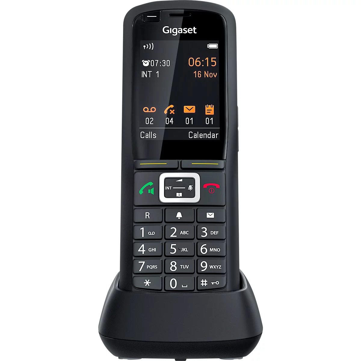 Gigaset-Pro Mobilteil R700H PRO, 2,4' Farbdisplay, schnurlos, bis 13 h Gesprächszeit, Blueetooth, Taschenlampe, schwarz