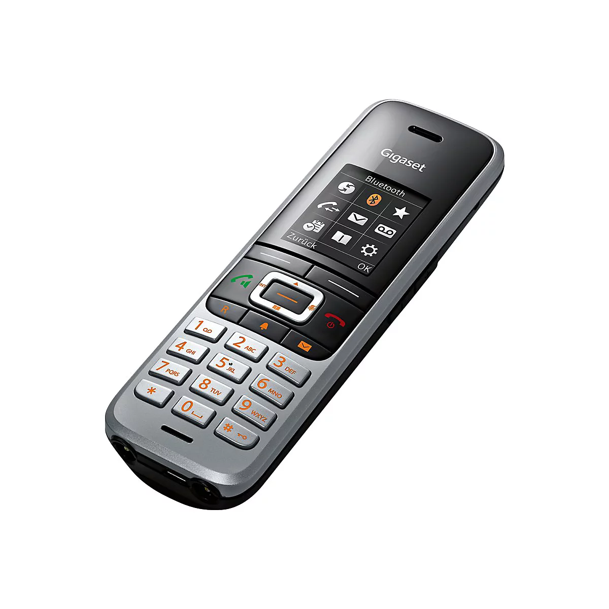 Gigaset S850 - Schnurlostelefon - mit Bluetooth-Schnittstelle mit Rufnummernanzeige - DECT - Schwarz, Platin