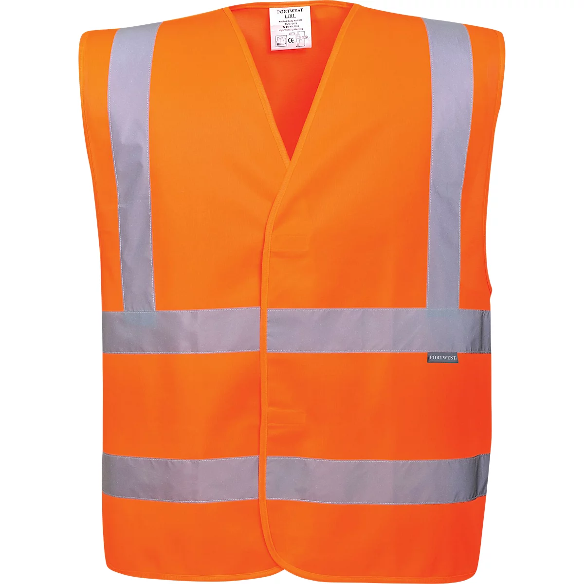 Gilet de sécurité Portwest C470, EN ISO 20471 classe 2, bandes réfléchissantes, taille 7X, polyester, orange