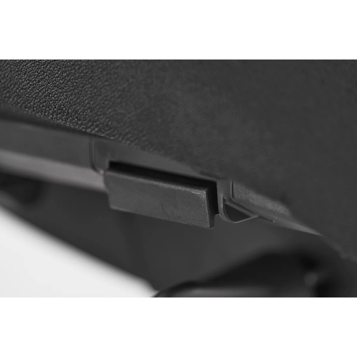 Giroflex Drehstuhl 353, mit Armlehnen, Auto-Synchronmechanik, Muldensitz, 3D-Netz-Rückenlehne, schwarz/schwarz