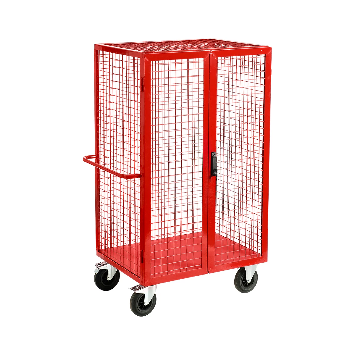 Gitter-Regalwagen mit Türen, 980 x 700 mm
