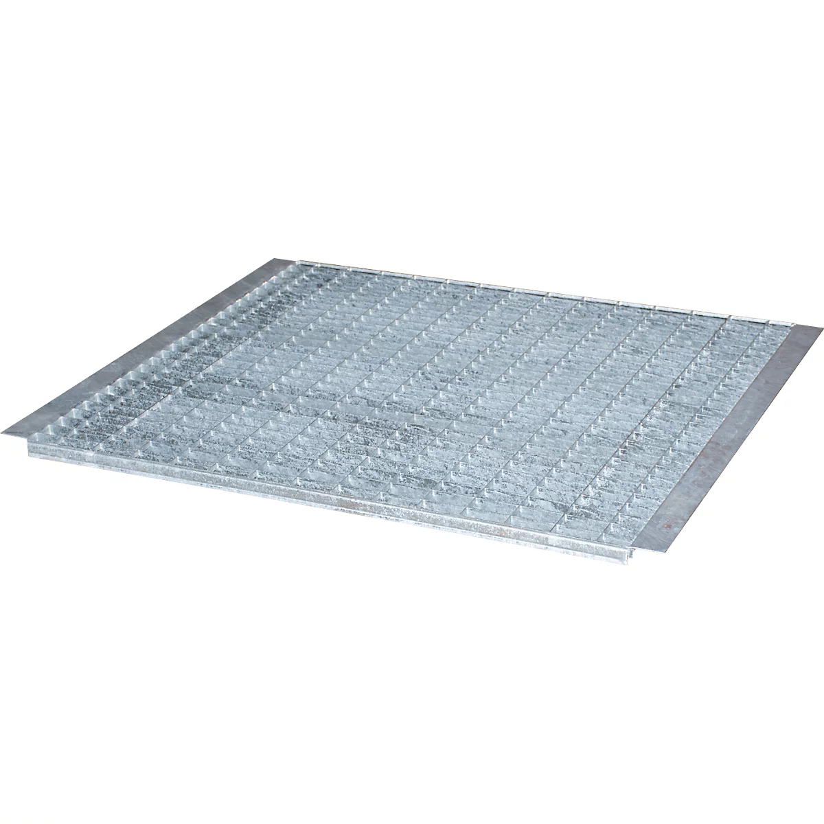Metallgitter. Quadratisches Gittermuster. Metallrahmen. Gitterplatte aus Stahl.