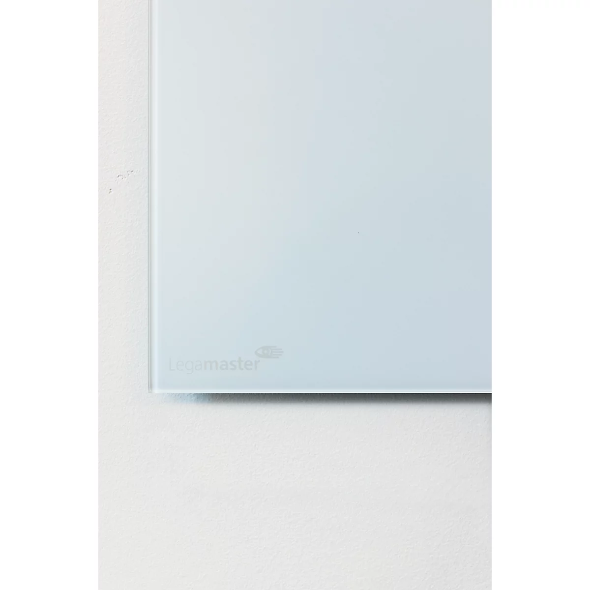 Glasboard Legamaster, mit 2 Magneten & 1 Glasboard Marker, B 2000 x T 4,4 x H 1000 mm, gehärtetes Sicherheitsglas, matt, chilly lake