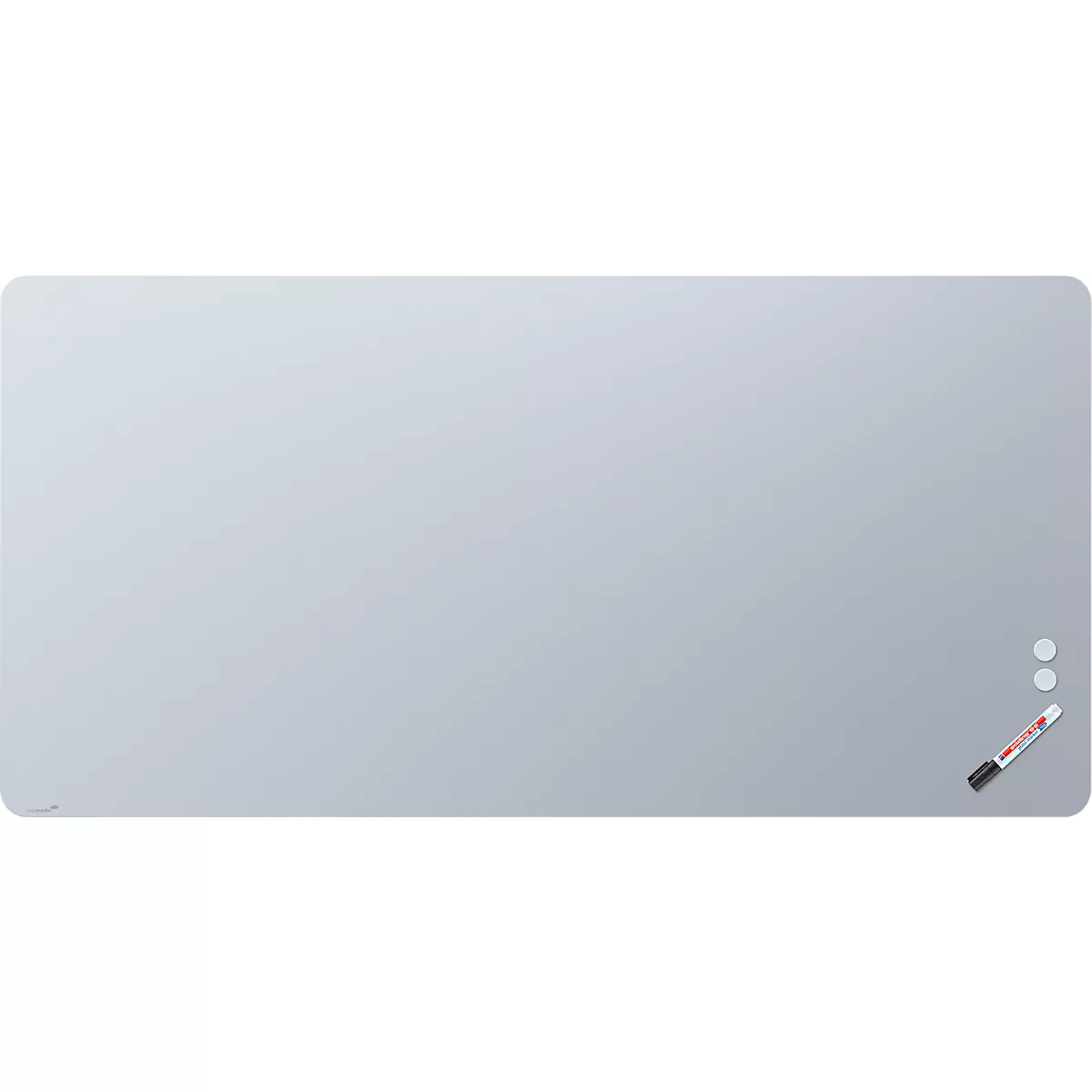 Glasboard Legamaster RC, mit 2 Magneten & 1 Glasboard Marker, B 1000 x T 4,4 x H 2000 mm, gehärtetes Sicherheitsglas, matt, chilly lake
