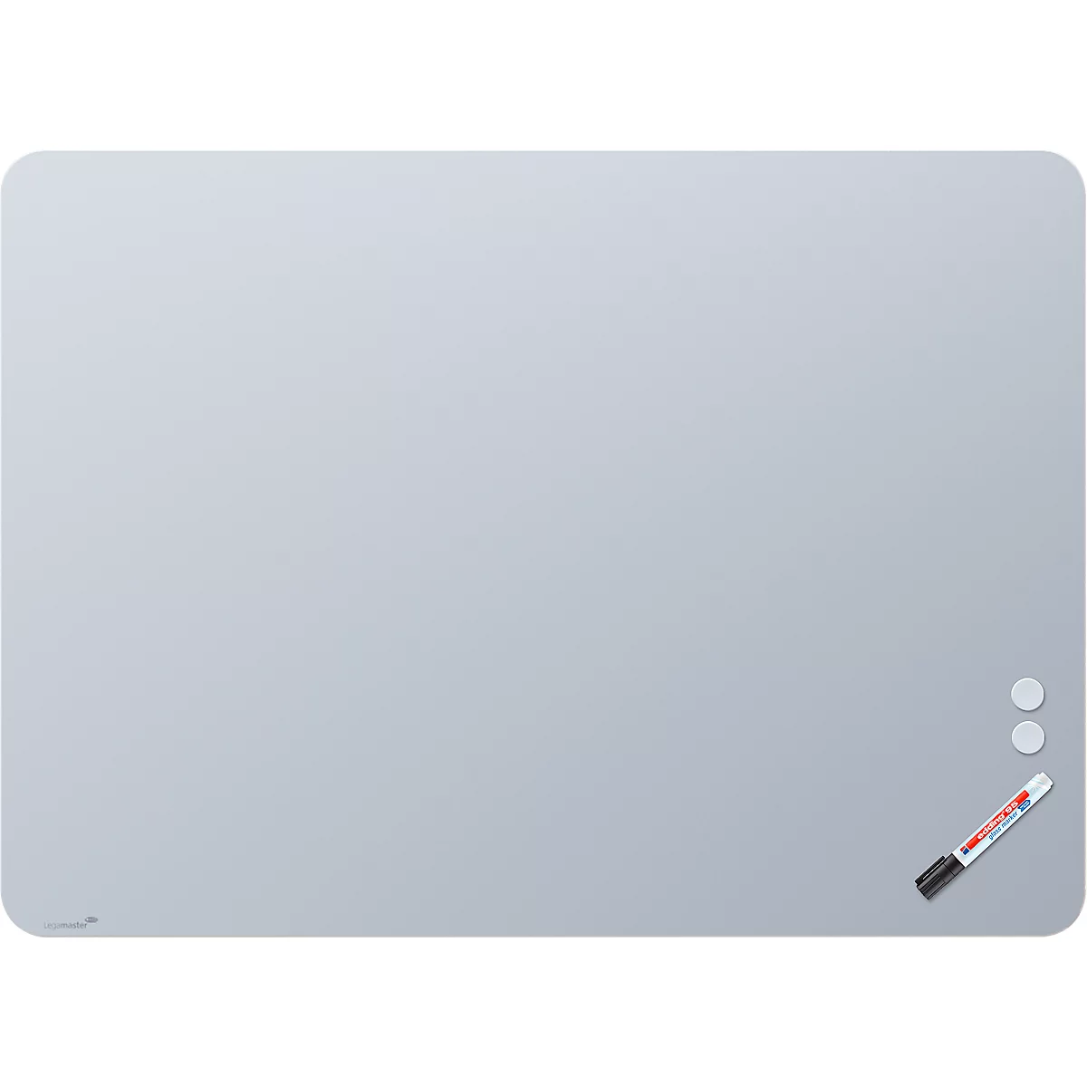 Glasboard Legamaster RC, mit 2 Magneten & 1 Glasboard Marker, B 1200 x T 4,4 x H 900 mm, gehärtetes Sicherheitsglas, matt, chilly lake