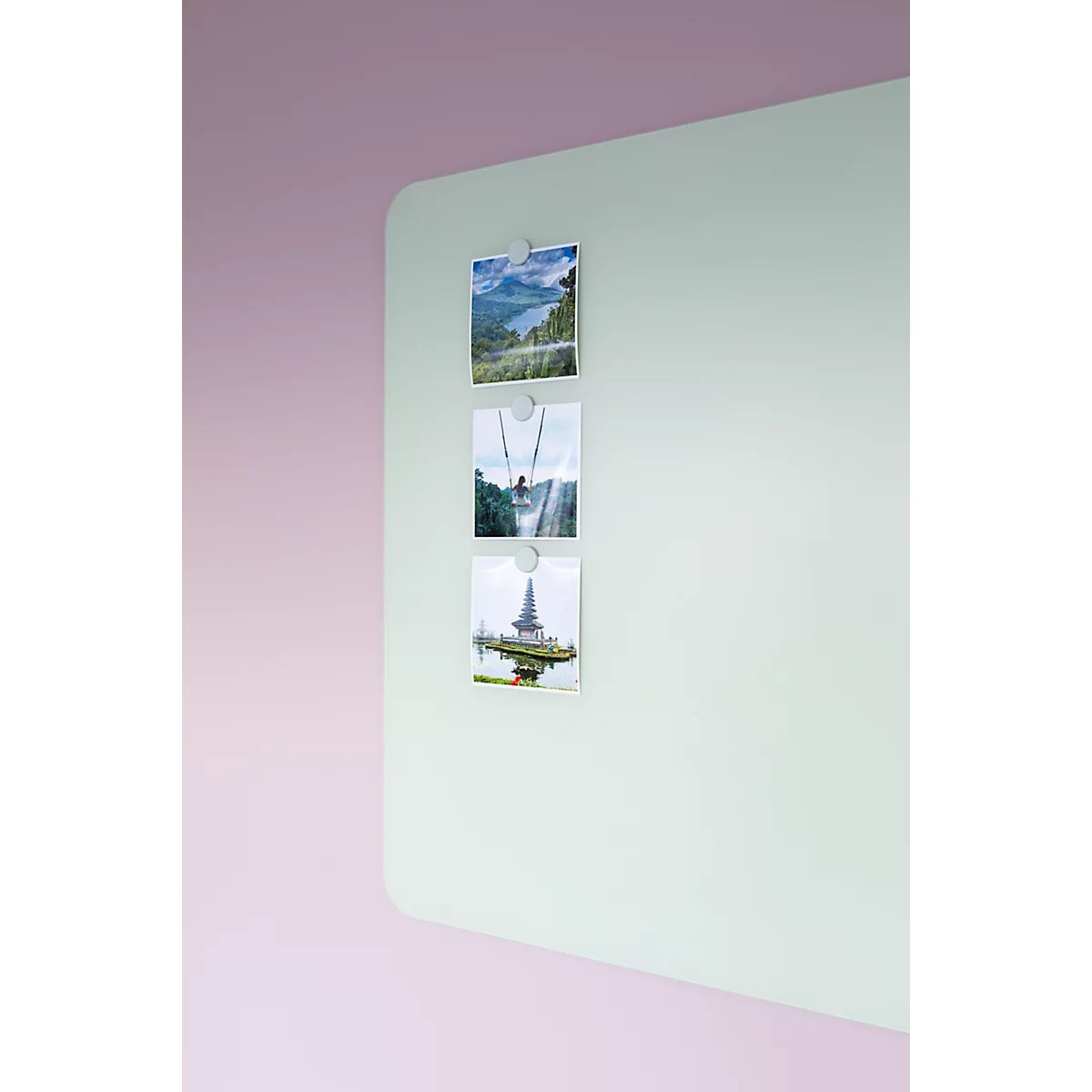 Glasboard Legamaster RC, mit 2 Magneten & 1 Glasboard Marker, B 1200 x T 4,4 x H 900 mm, gehärtetes Sicherheitsglas, matt, sage green