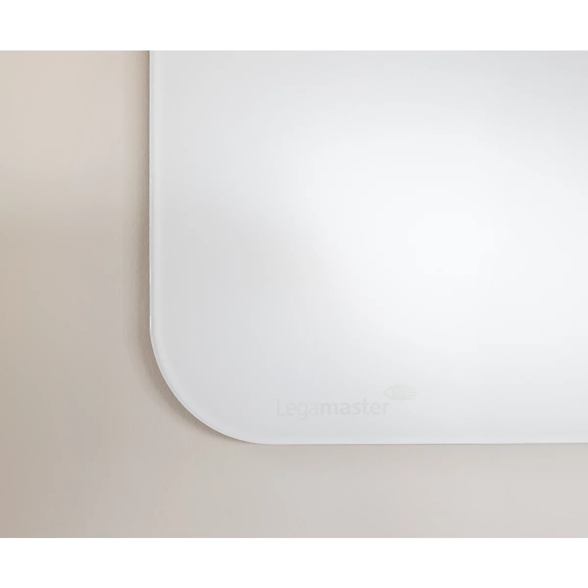Glasboard Legamaster RC, mit 2 Magneten & 1 Glasboard Marker, B 1200 x T 4,4 x H 900 mm, gehärtetes Sicherheitsglas, matt, warm grey