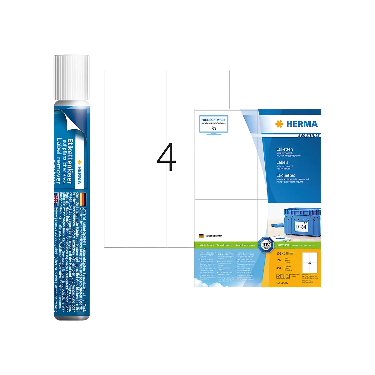 Glasmagnettafel Be!Board, magnethaftend, m. Magneten, B 600 x H 400 mm, weiß