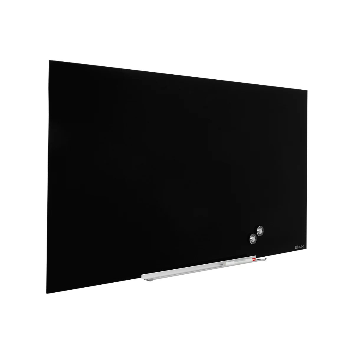Glastafel Nobo Diamond, magnethaftend, aneinander montierbar, schwarz, 680 x 380