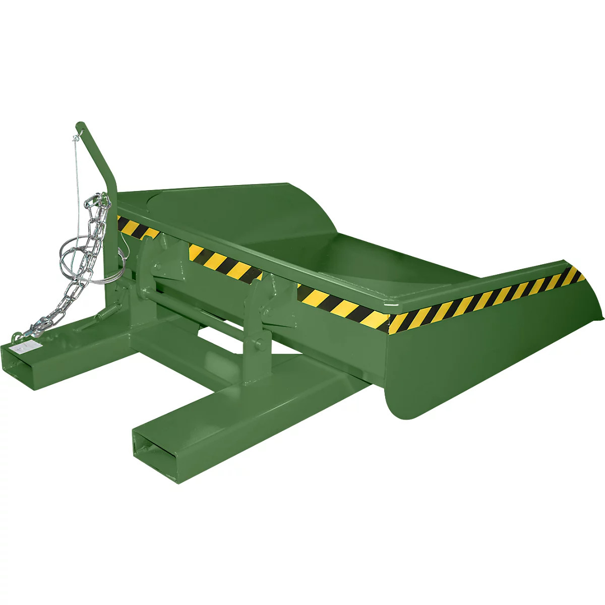 Godet pour chariot élévateur Bauer BSI 50, déverrouillage par câble, L 1810 × l 1330 × H 710 mm, 0,5 m³, jusqu'à 750 kg, acier peint, vert réséda