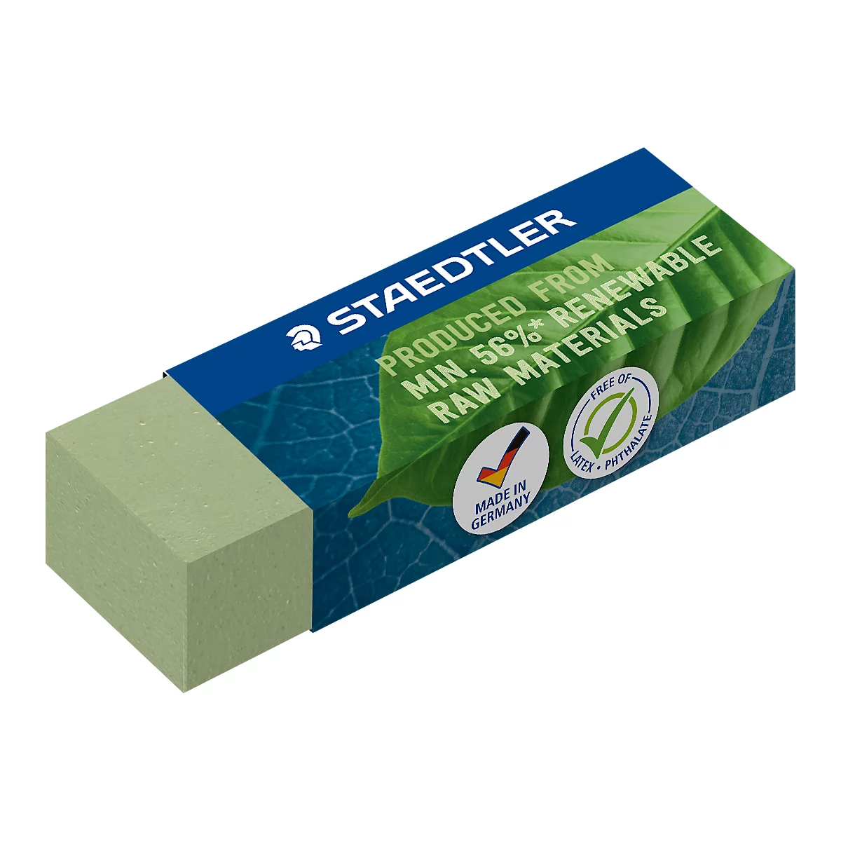 Gomme Staedtler 526 80-5, composée d'au moins 56% de matières premières renouvelables, avec manchette coulissante