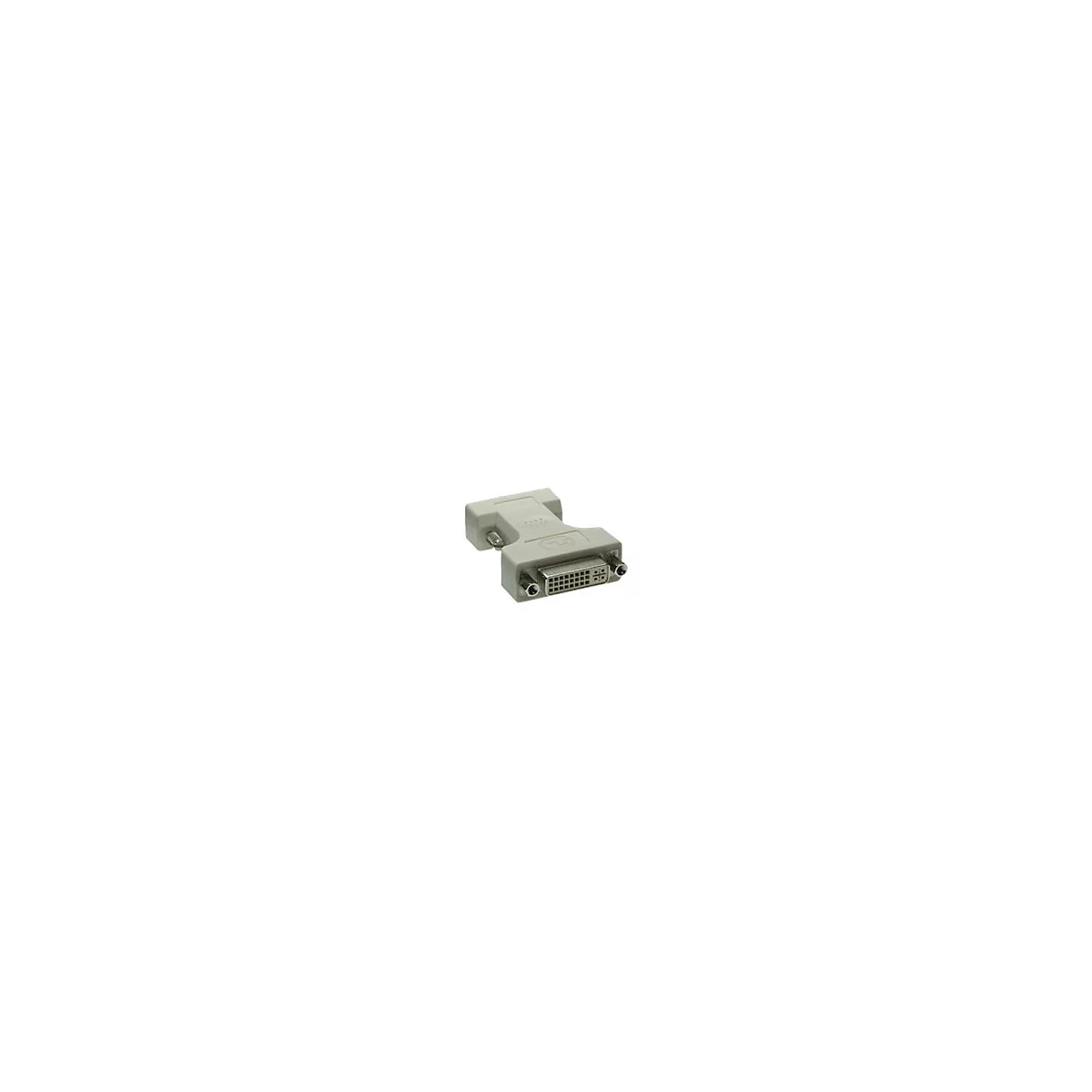 Grauer DVI-D-Adapter auf weißem Hintergrund.