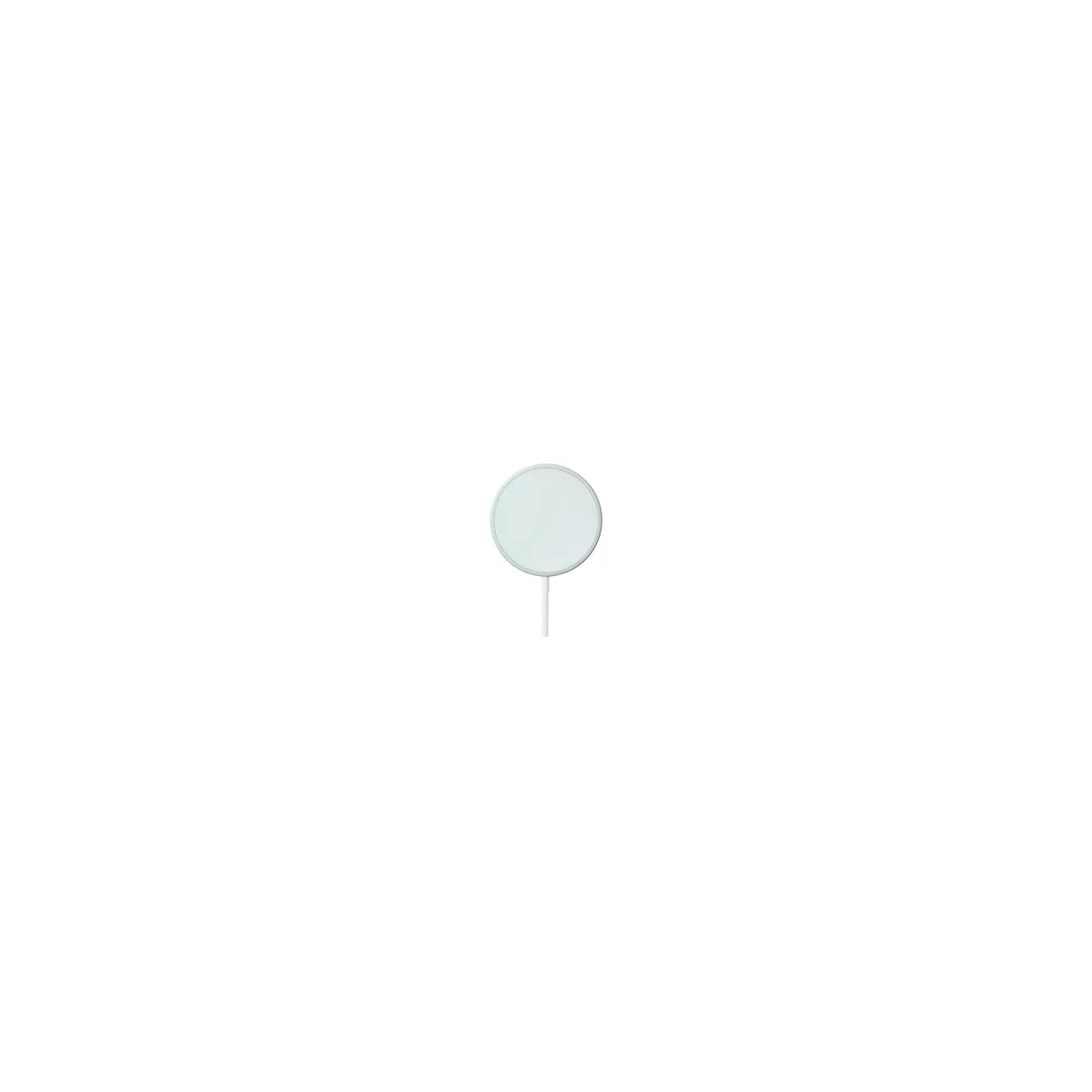 Runder, weißer Filter mit Griff, isoliert vor weißem Hintergrund.