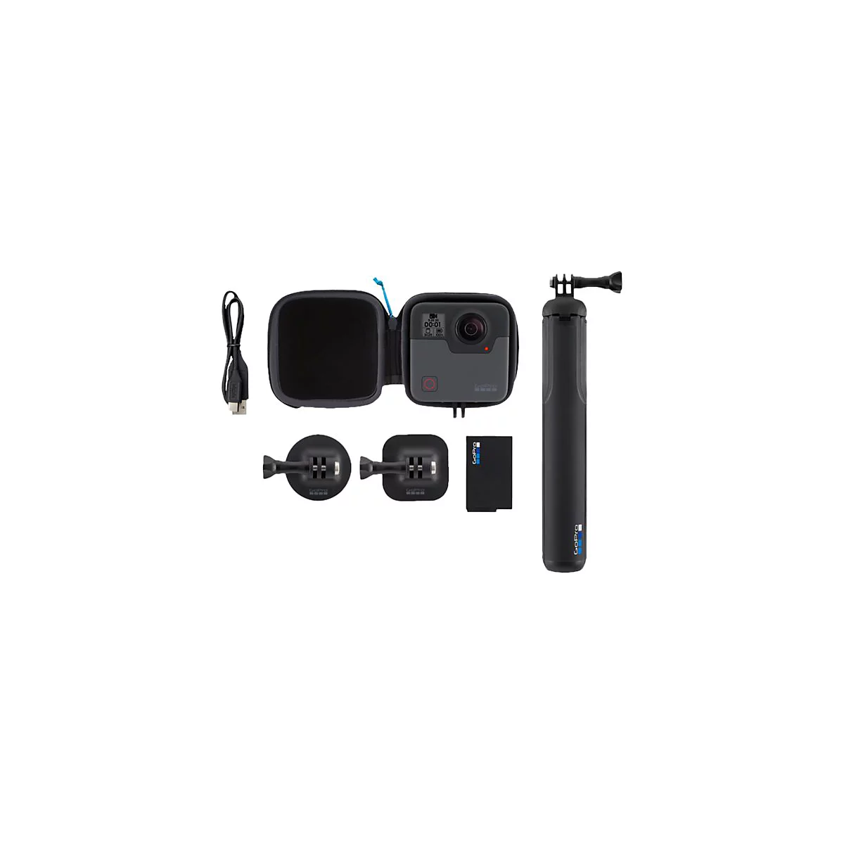 GoPro Fusion - 360° Action-Kamera - 5.2K / 30 BpS - 18.0 MPix - Wireless LAN, Bluetooth - Unterwasser bis zu 5 m
