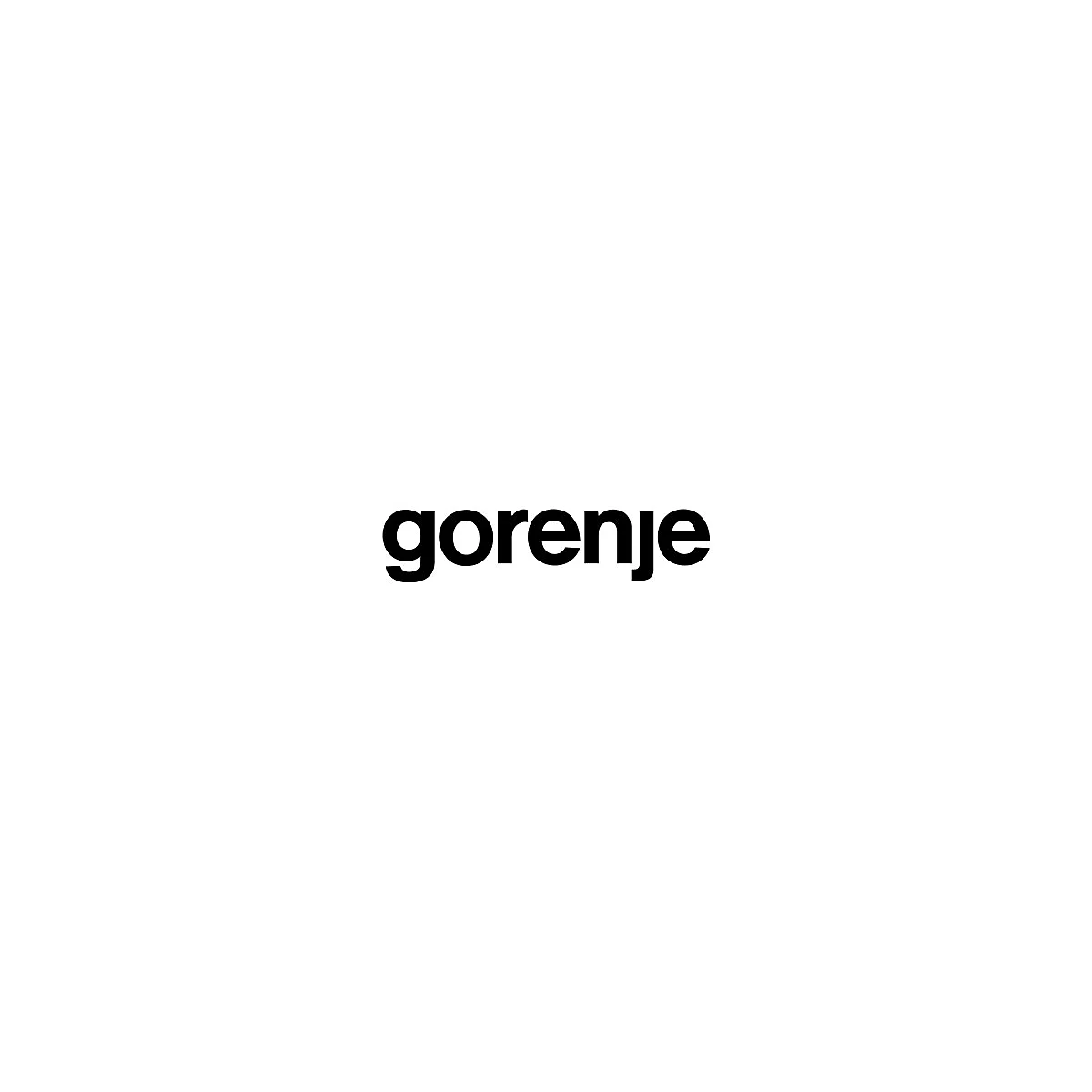 Schwarzer Gorenje-Schriftzug in serifenloser Schrift auf weißem Hintergrund.