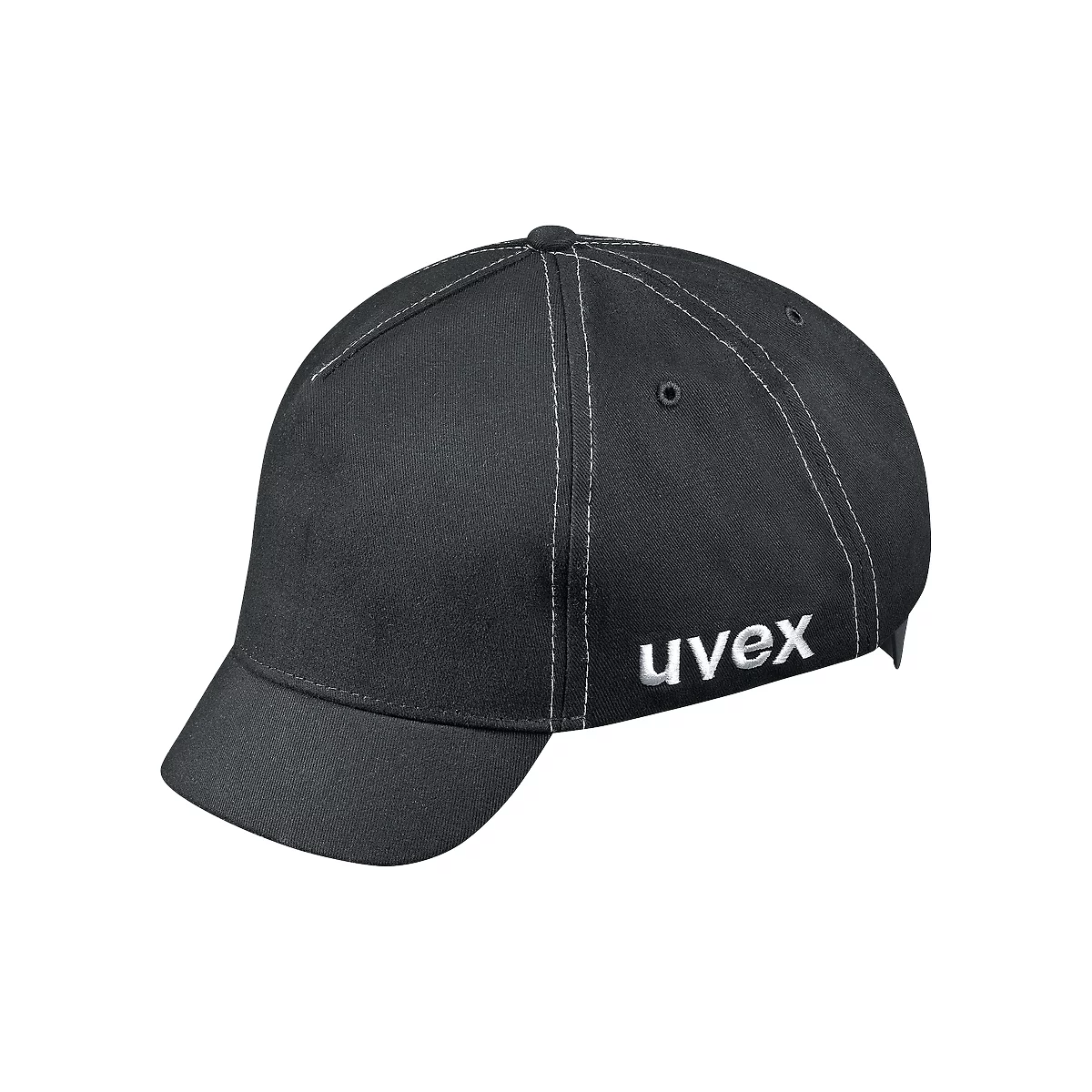 Gorra Uvex u-cap sport, EN 812, ala corta, amortiguadora, negra