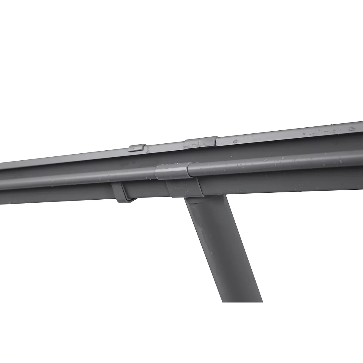 Gouttière et tuyau de descente pour système de toiture WSM Leipzig, de l 2870 mm, en plastique
