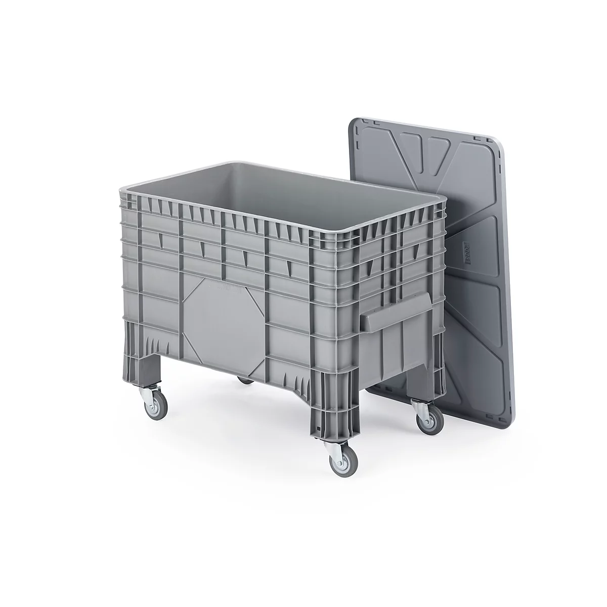Grand conteneur gerbable de transport, mobile, 285 L