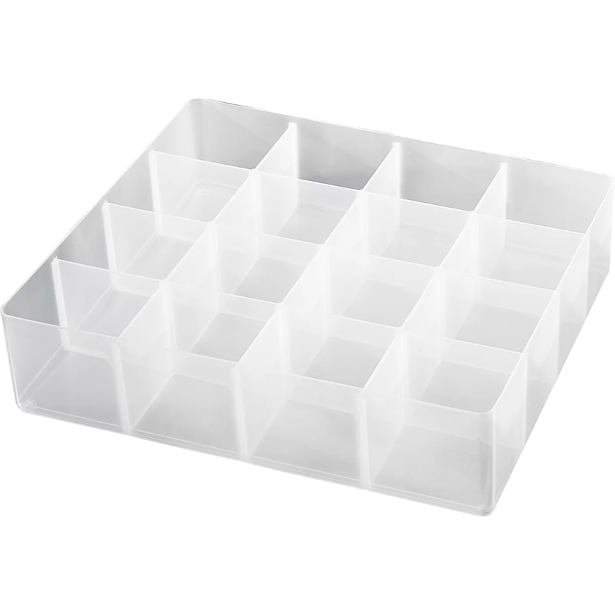 Grand séparateur, compartimentage 4 x 4, pour diff. boîtes en plastique