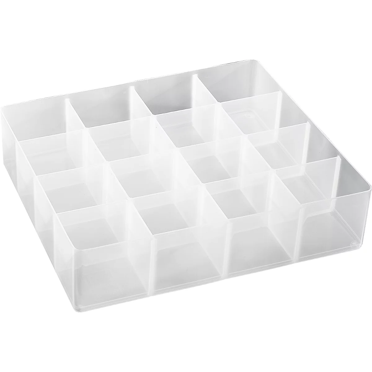 Grand séparateur, compartimentage 4 x 4, pour diff. boîtes en plastique