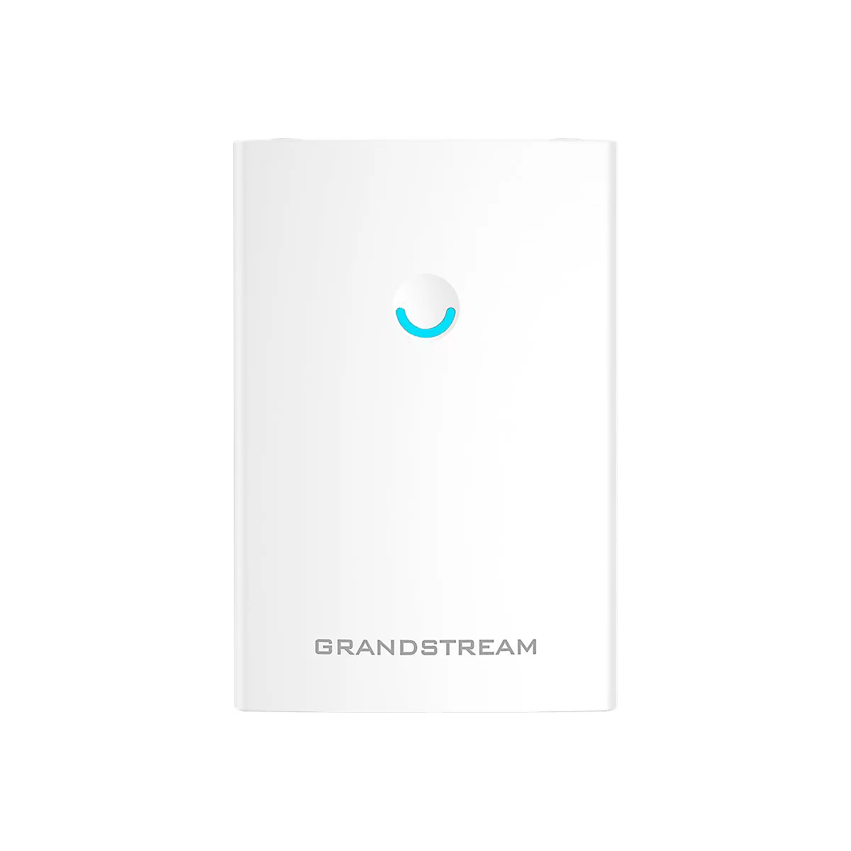 WeiÃŸes Grandstream-GerÃ¤t mit blauem Licht. Text: GRANDSTREAM.