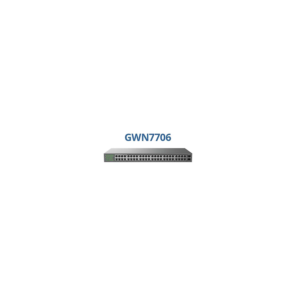 Grandstream GWN7706 - Switch - nicht verwaltet - 48 x 10/100/1000 + 2 x Gigabit SFP - Desktop, an Rack montierbar