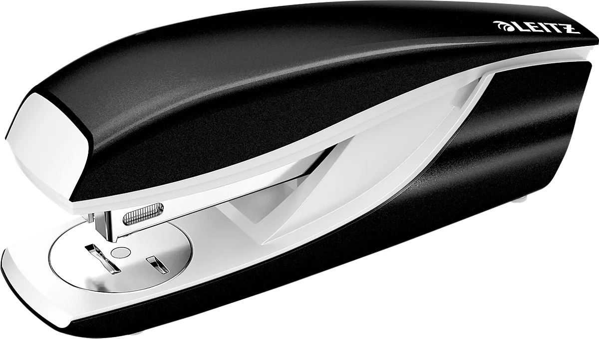 Grapadora LEITZ® Serie NeXXt 5502, metálica, negra de alto brillo