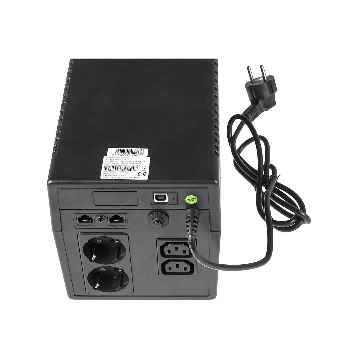 Green Cell Micropower 1000VA - USV - Wechselstrom 220/230/240 V - 600 Watt - 1000 VA - 7 Ah