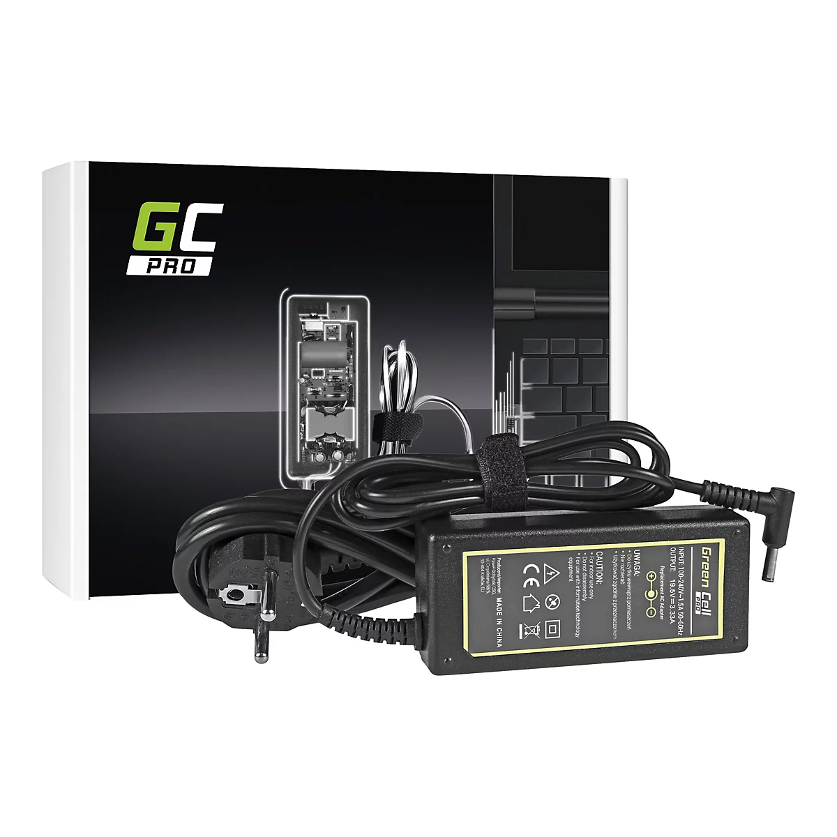 Green Cell PRO - Netzteil - AC - 65 Watt - Schwarz - für HP 250 G2, 250 G3, 250 G4, 250 G5; Laptop 15-r100, 15-r101, 15-r104, 15-r233, 15-r253