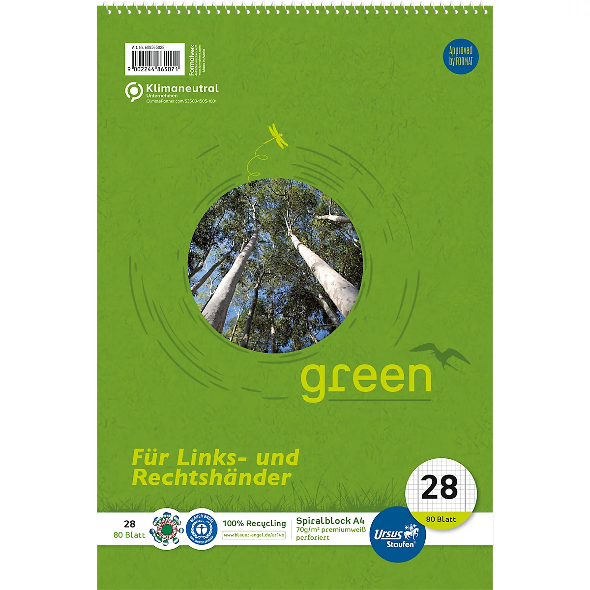 Green Spiralblock A480Bl. Abriß links/re