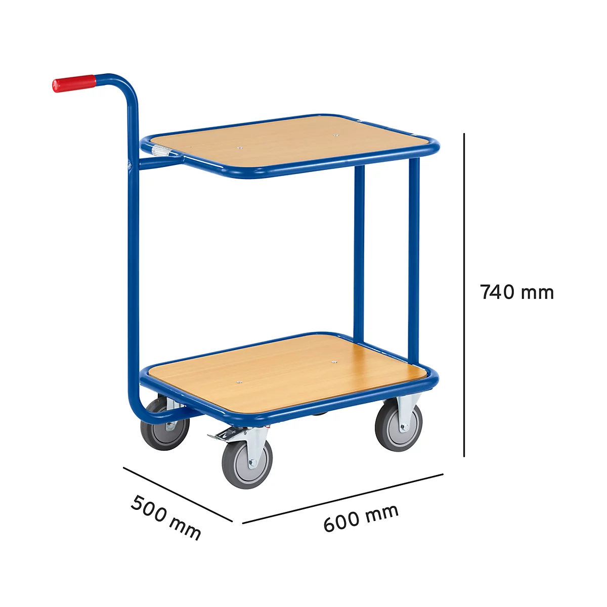 Griffroller mit 2 Holz-Ladeflächen