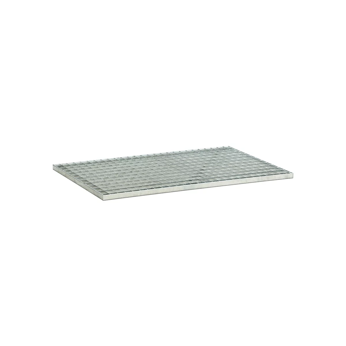 Grille en acier pour bacs à palettes en PE CEMO 220/2, 425/4 et 425/4e, L 1200 x P 800 x H 30 mm, jusqu'à 600 kg