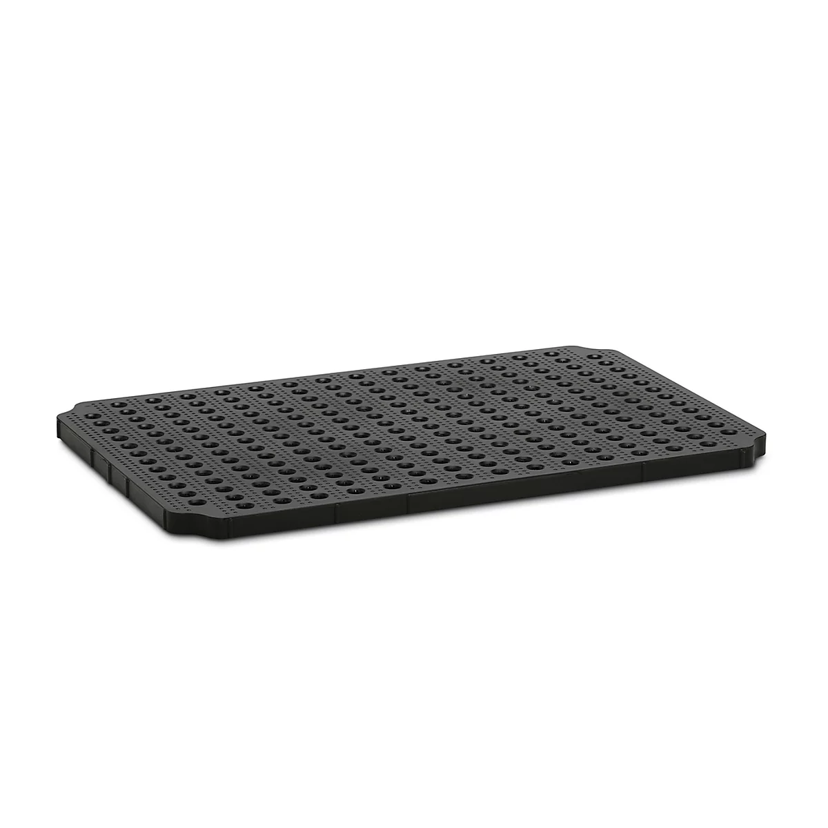Grille PE pour bac de rétention CEMO Euro-PE 250/2, noir, L 1184 x P 780 x H 300 mm