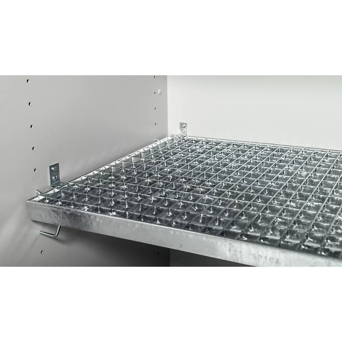 Grille pour armoires de sécurité asecos des séries Q30, Q90 et S90, en acier, L 1036 x P 450 x H 30 mm, jusqu'à 180 kg