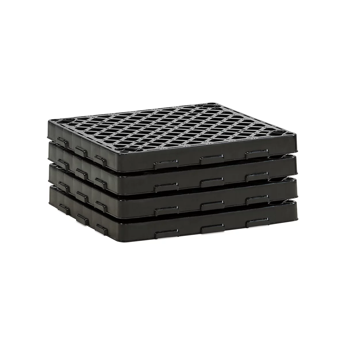 Grilles en PE pour bacs à palettes en PE CEMO 220/4 et 400/4, L 600 x P 600 x H 70 mm, 4 pièces