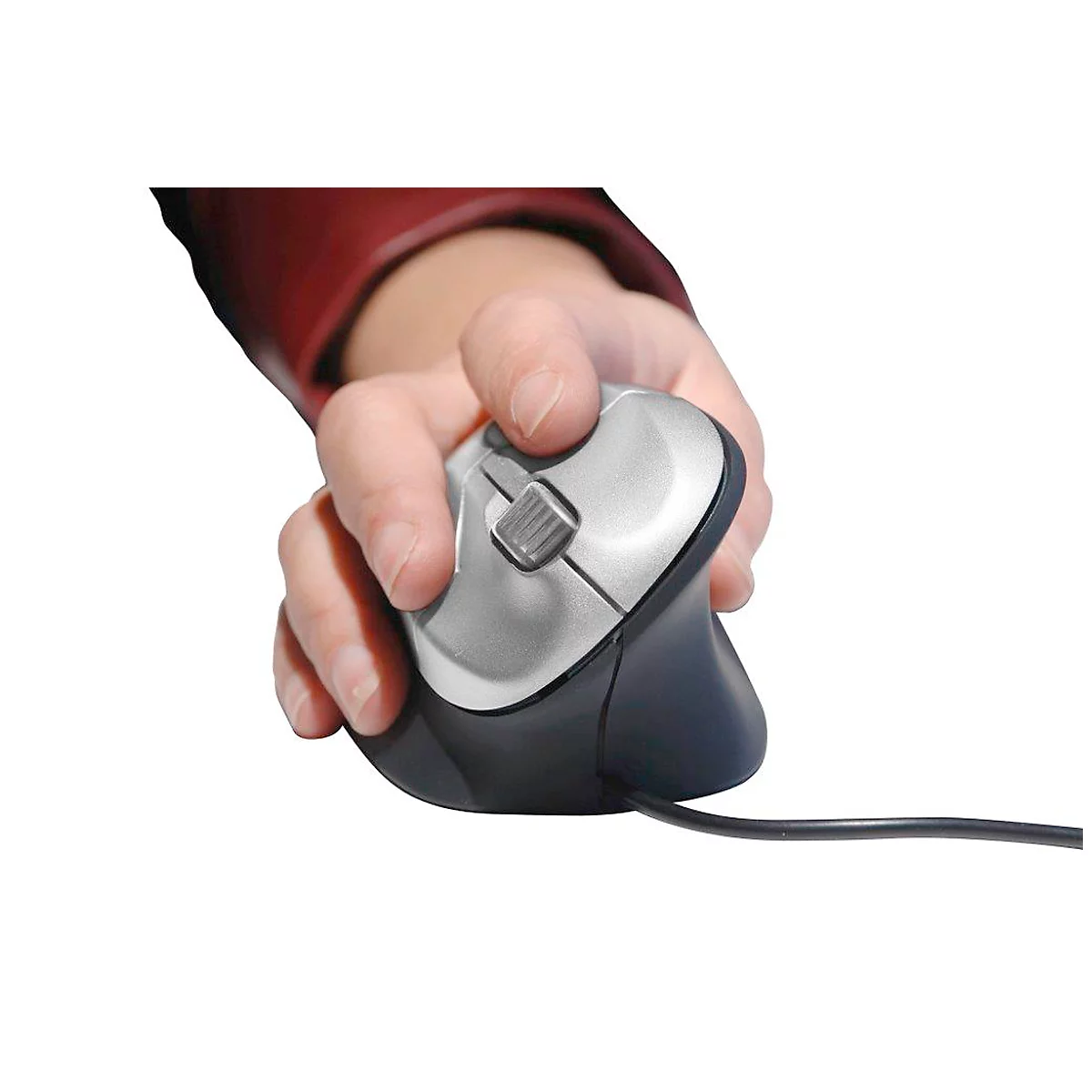 Grip Mouse, Vertikalmaus, kabelgebunden, 2 Tasten und Scrollrad