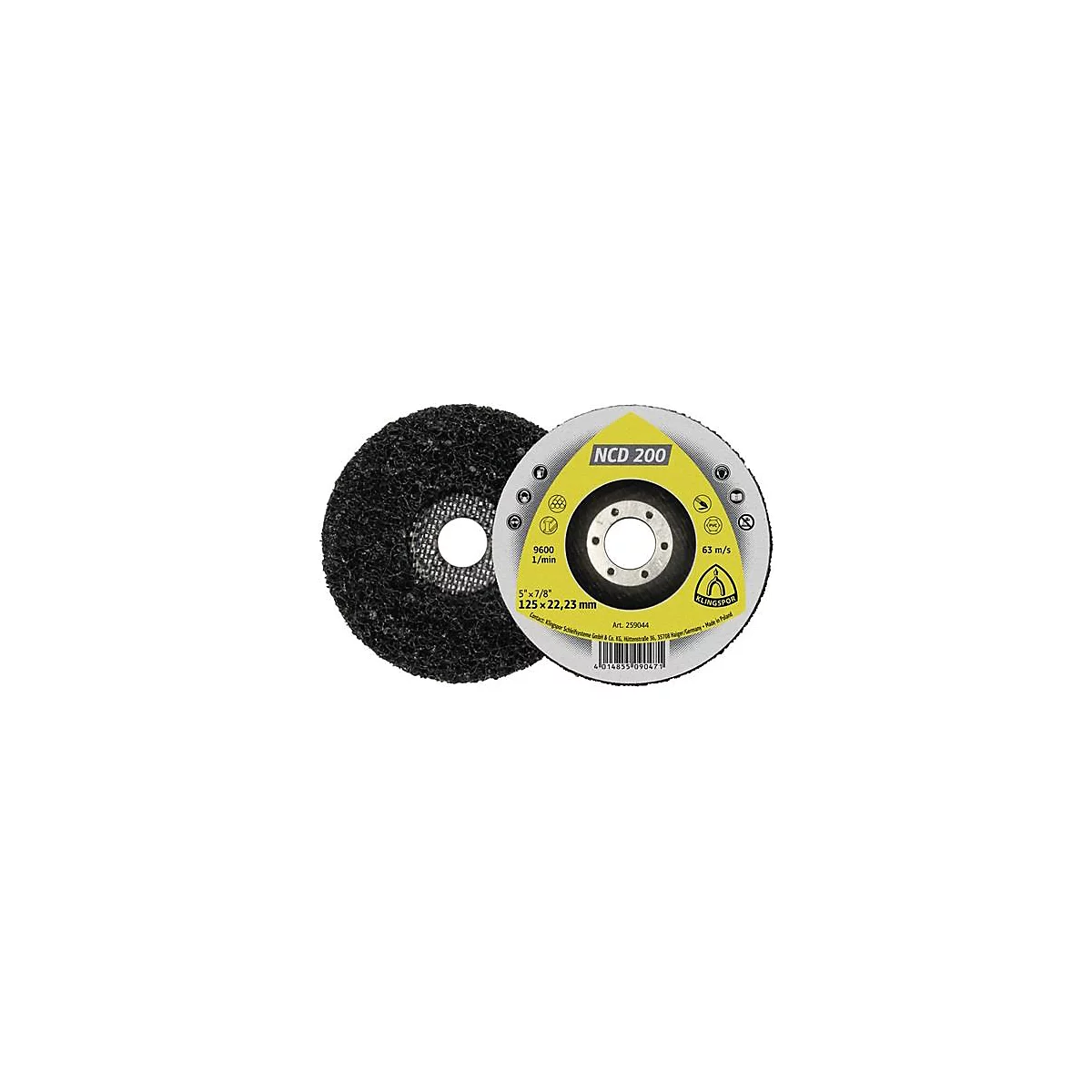 Grobreinigungsscheibe NCD 200 Ø125xmm Bohr.22,23mm KLINGSPOR