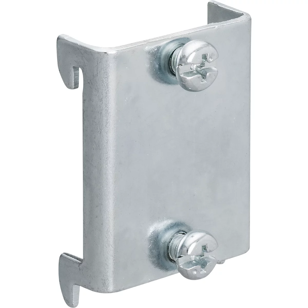 Grondplaat WFI, voor montage van geperforeerde platen met gatmaat 9 x 9 mm &amp; gatafstand 38 mm, B 34 x H 40 mm, staal, 5 stuks
