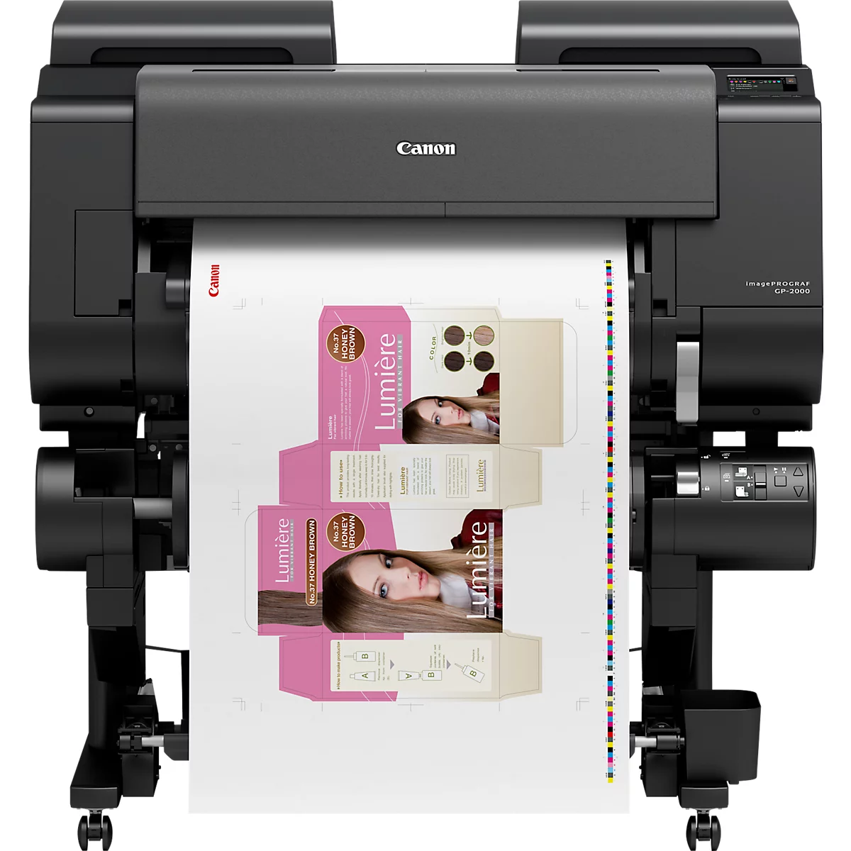 Grootformaat printer Canon imagePROGRAF GP-2000, 24', 11-kleuren inkjetprinten, 2400 x 1200 dpi, USB/LAN/WLAN, incl. inkttanks, grijs-zwart