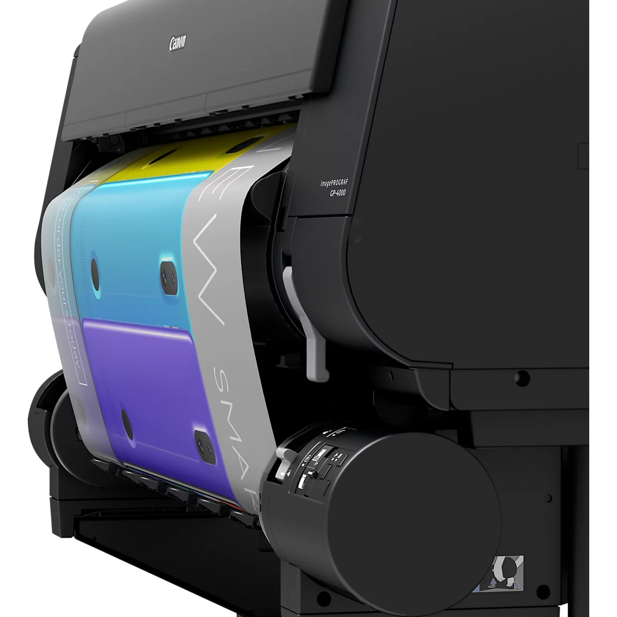 Großformatdrucker Canon imagePROGRAF GP-2000, 24', 11-farbiger Tintenstrahldruck, 2400 x 1200 dpi, USB/LAN/WLAN, inkl. Tintentanks, grau-schwarz