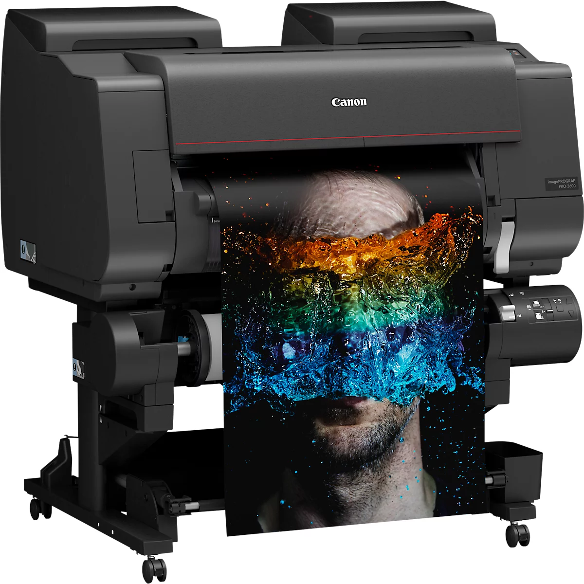 Großformatdrucker Canon imagePROGRAF PRO-2600, 24', 12-farbiger Tintenstrahldruck, 2400 x 1200 dpi, USB/LAN/WLAN, inkl. Tintentanks, schwarz