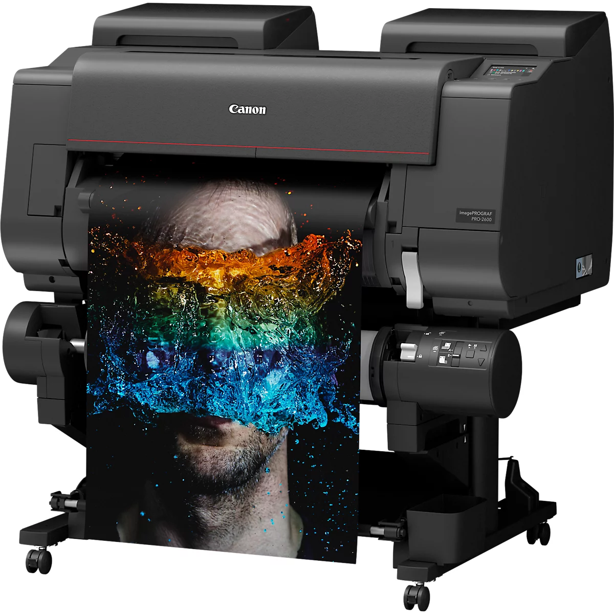 Großformatdrucker Canon imagePROGRAF PRO-2600, 24', 12-farbiger Tintenstrahldruck, 2400 x 1200 dpi, USB/LAN/WLAN, inkl. Tintentanks, schwarz