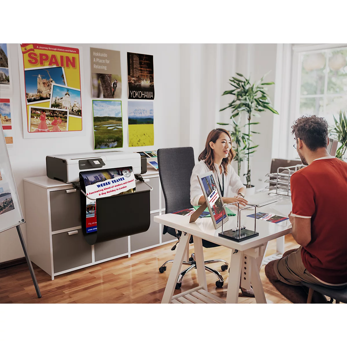 Grossformatdrucker Canon imagePROGRAF TC-21M LFP, 24', 4-farbiger Tintenstrahldruck, 2400 x 1200 dpi, A4-Scanner, USB/LAN/WLAN, Tintentanks, schwarz-grau