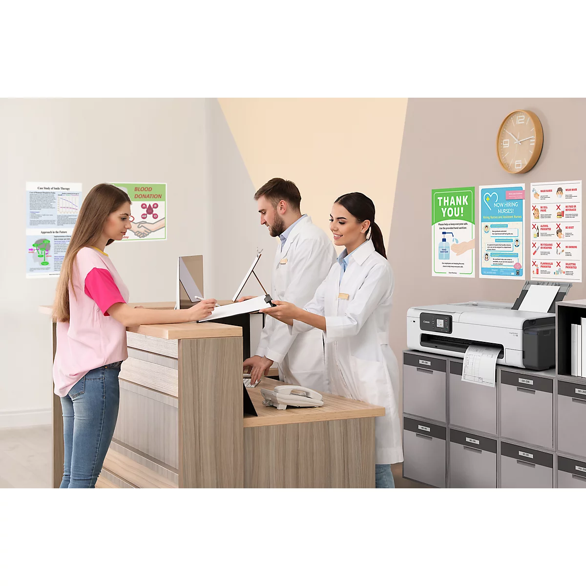 Grossformatdrucker Canon imagePROGRAF TC-21M LFP, 24', 4-farbiger Tintenstrahldruck, 2400 x 1200 dpi, A4-Scanner, USB/LAN/WLAN, Tintentanks, schwarz-grau