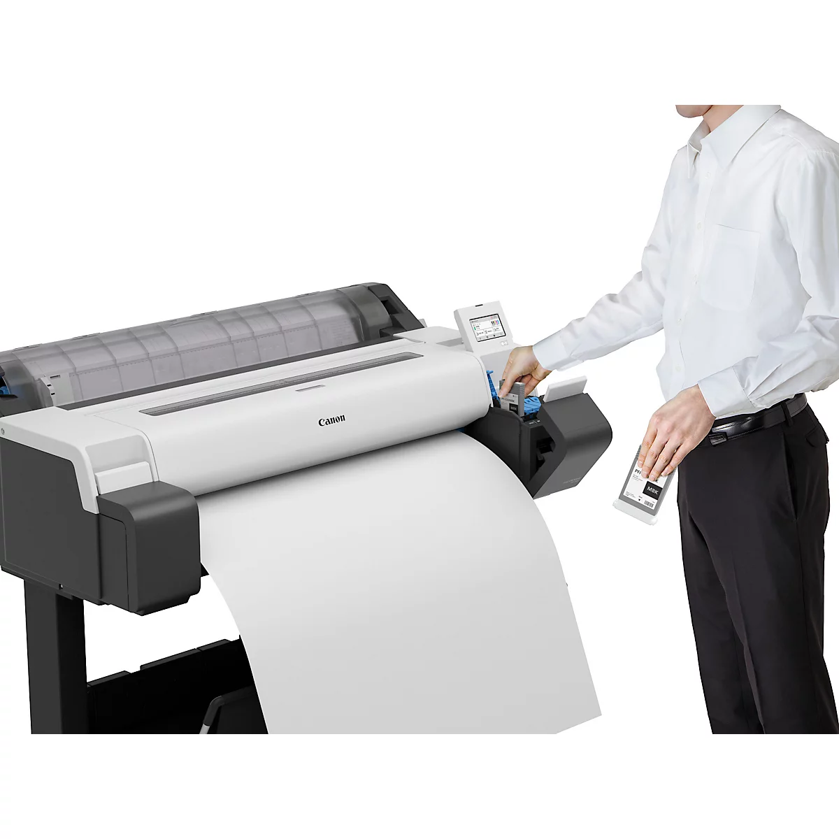 Großformatdrucker Canon imagePROGRAF TM-340, A4 - 36', Farbe, Tinte, 2400 x 1200 dpi, USB/LAN/WLAN, inkl. 5 Tintentanks