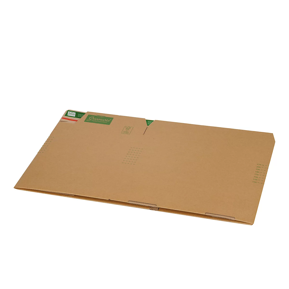 Grünmarie® verzenddozen, 309 x 221 x 140-230 mm, A4 formaat/variabele hoogte, automatische bodem, tot 20 kg, 100% recyclebaar, FSC® golfkarton, bruin, 10 st.