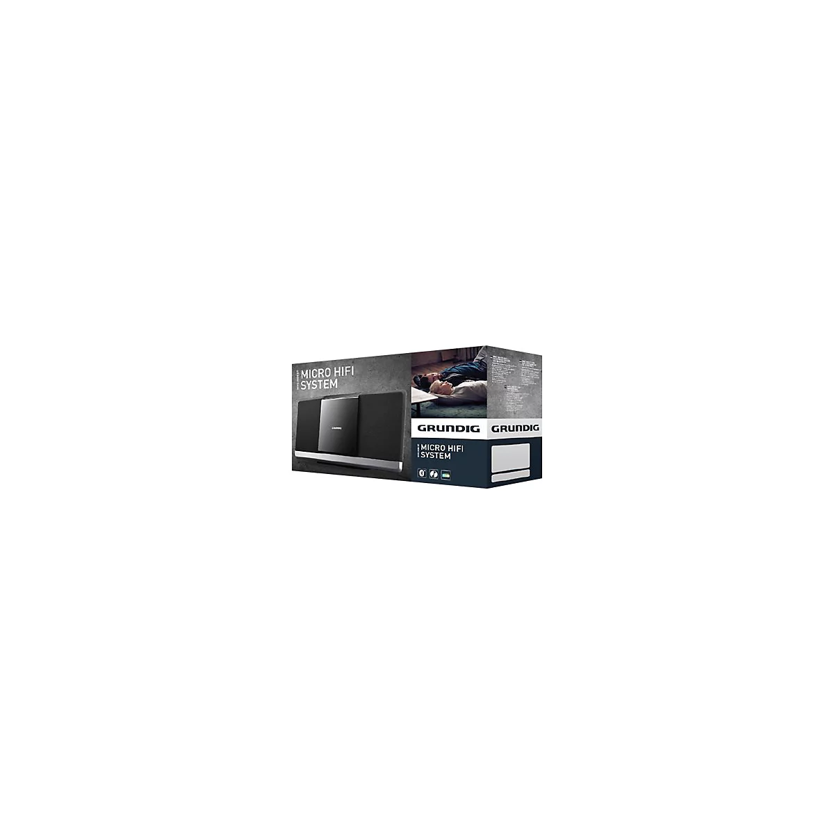 Grundig WMS 3000 BT DAB+ - Microsystem - 2 x 20 Watt - Schwarz