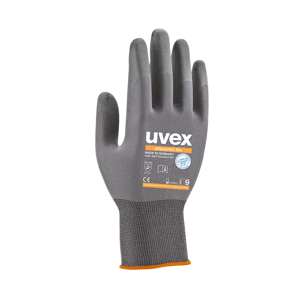 Guante de montaje uvex phynomic lite, talla 10