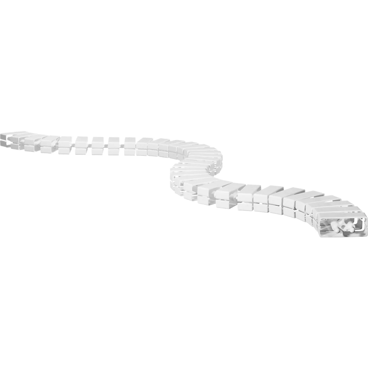 Guide câbles Classic - avec adaptateur de sortie de câble au sol - L 1250 mm - blanc 